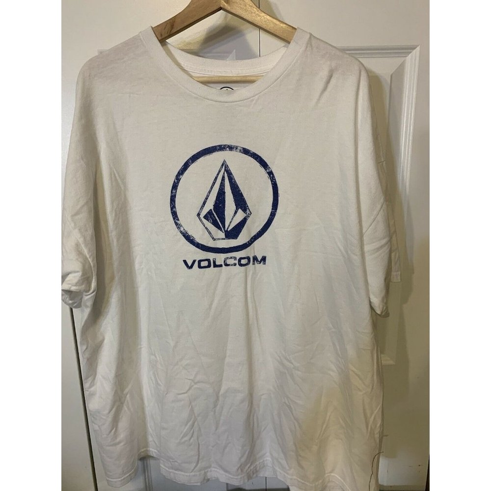 Volcom T-Shirt Men’s Sz XXL Skate White‎ Blue